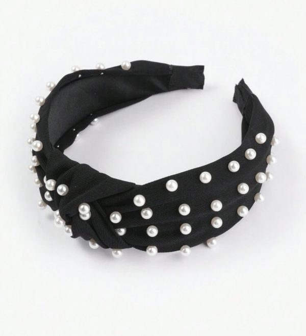 Beautiful Black and Pearl Headband - Image 3
