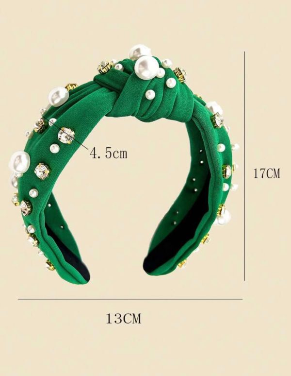 Beautiful Green and Pearl Headband - Image 5
