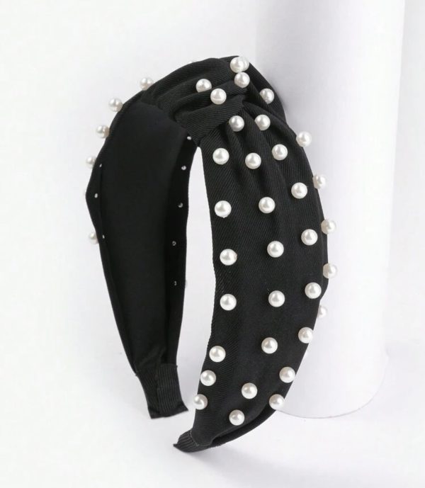 Beautiful Black and Pearl Headband - Image 2