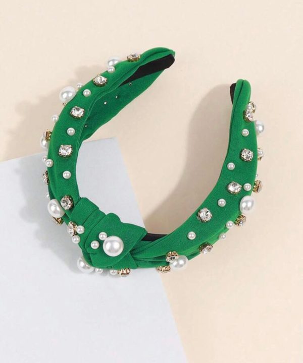 Beautiful Green and Pearl Headband - Image 2
