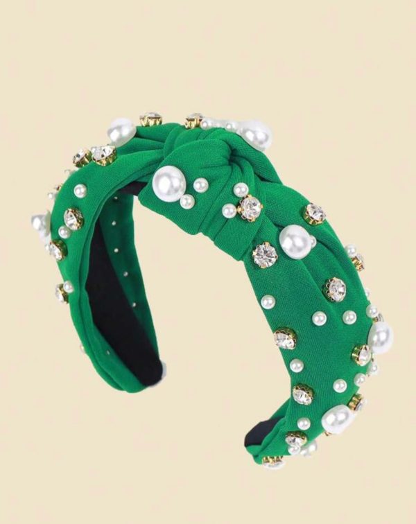 Beautiful Green and Pearl Headband - Image 4