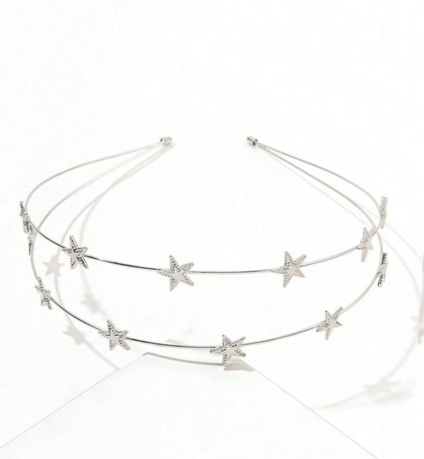 Beautiful Silver Stars Headband - Image 3